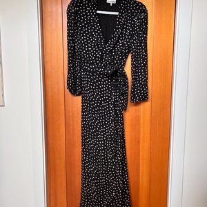 Ganni Polkdot Print Wrap Dress